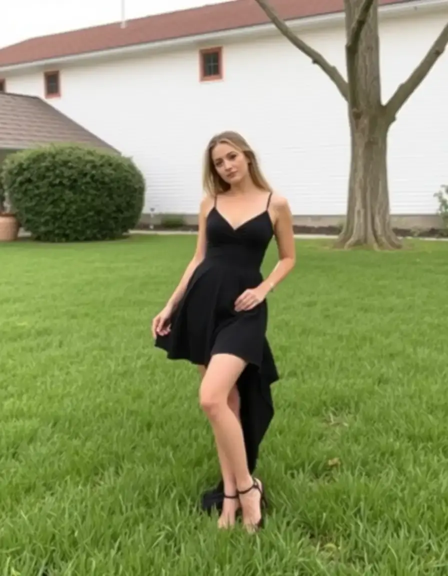 Robe coupe trapèze noire