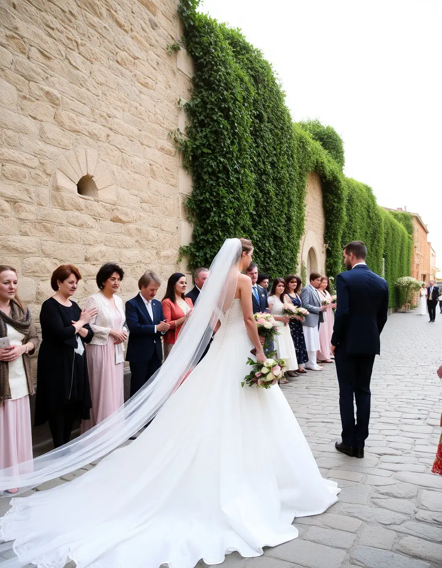 Robe de mariée longue blanche moderne