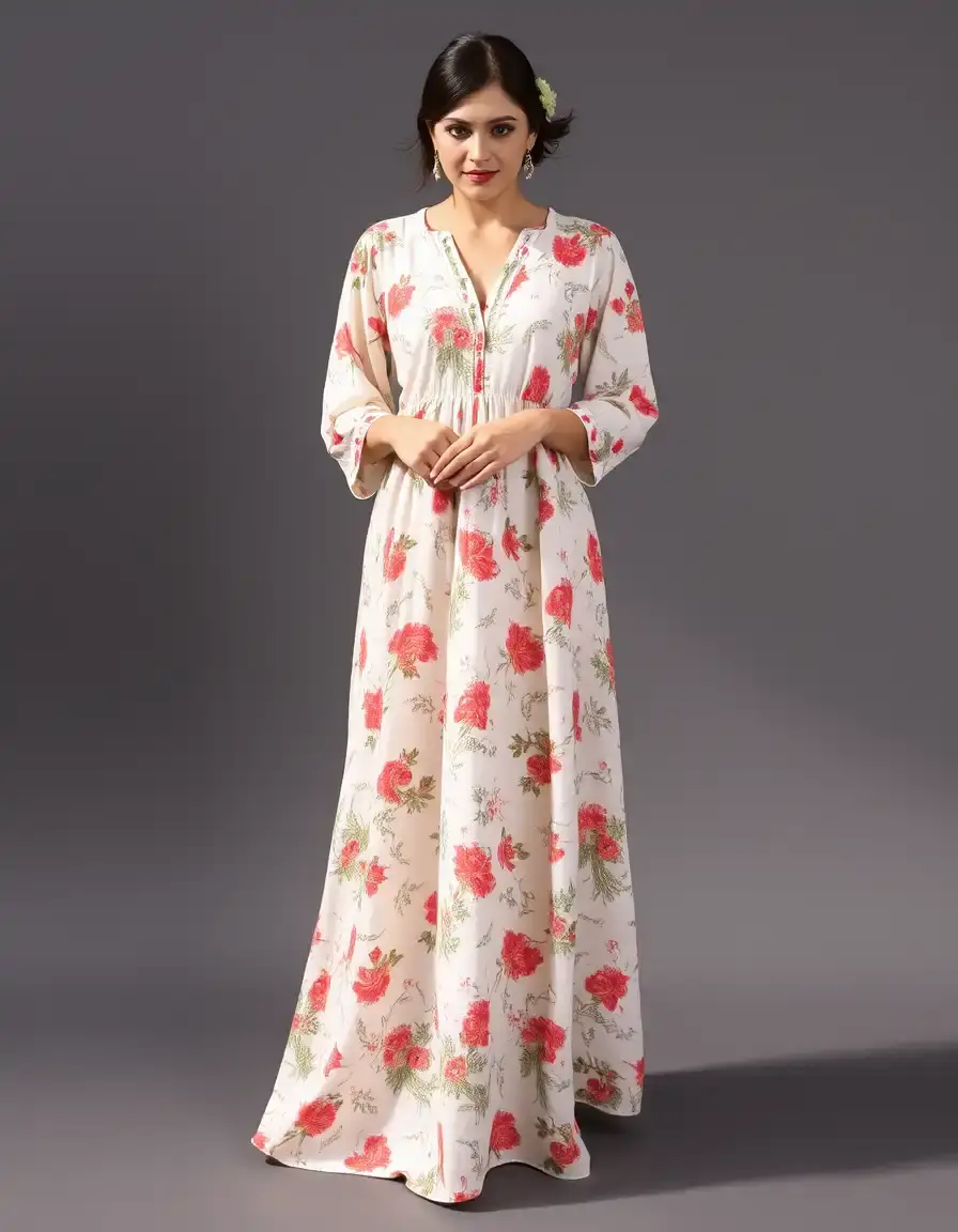 Robe longue imprimée mariage invitée