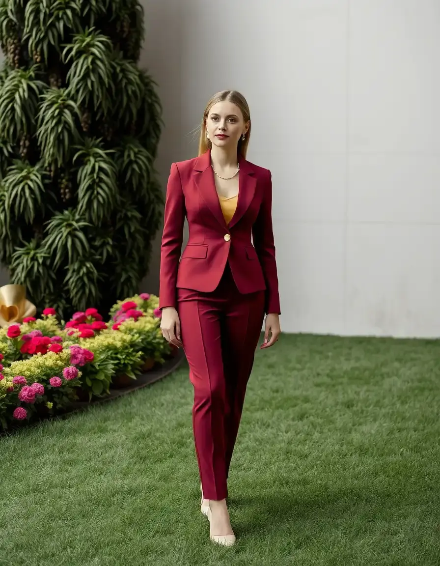 Tenue mariage civil style tailleur pantalon blanc