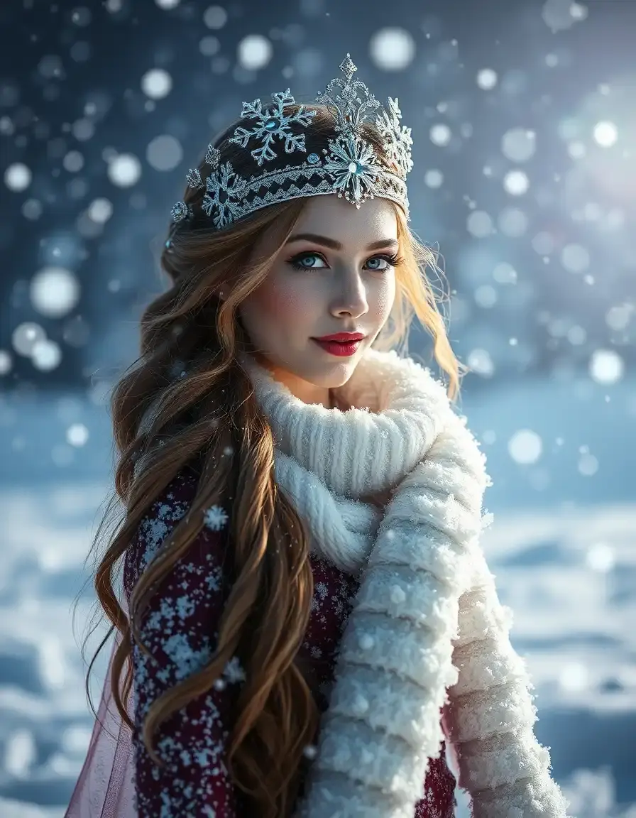 Sparkly Snow Queen Gown - Robe pailletée blanche et argent