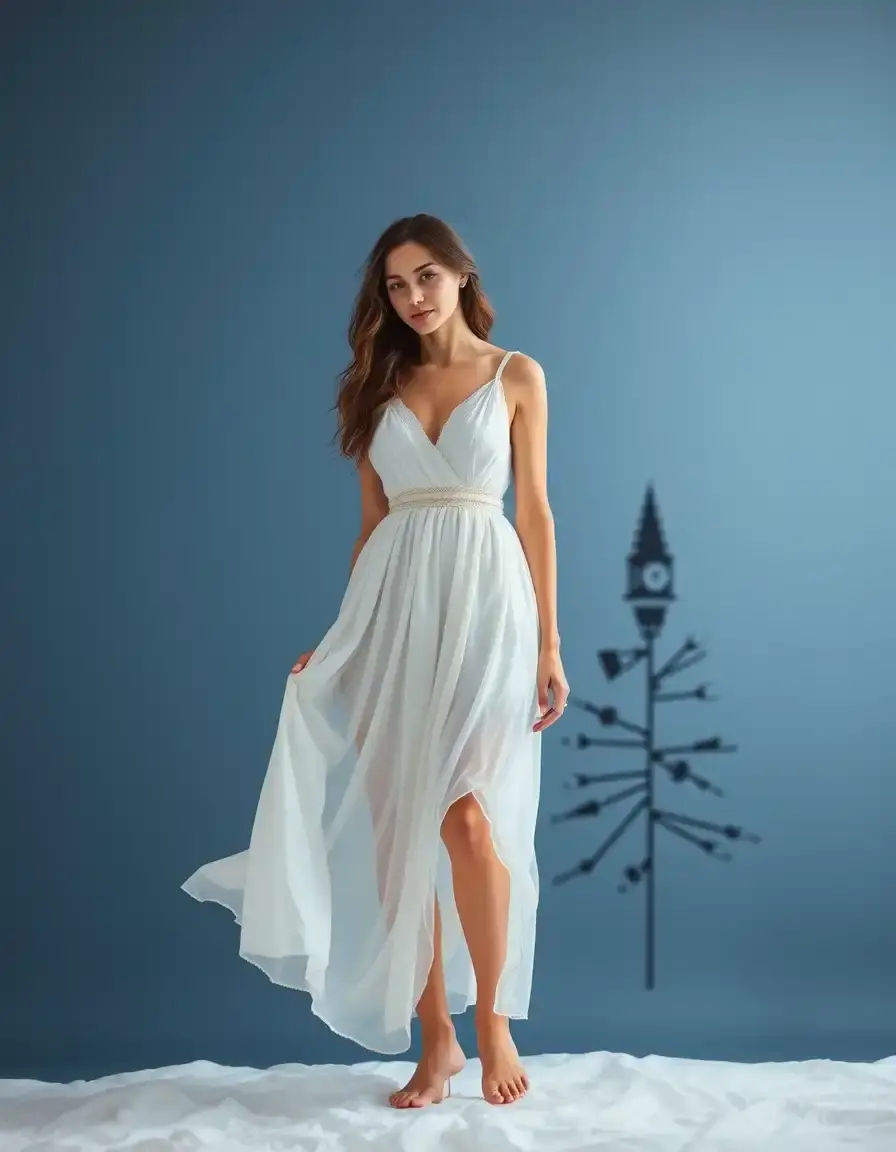 White Neiges Dress - Robe de mariée blanche inspiration neige