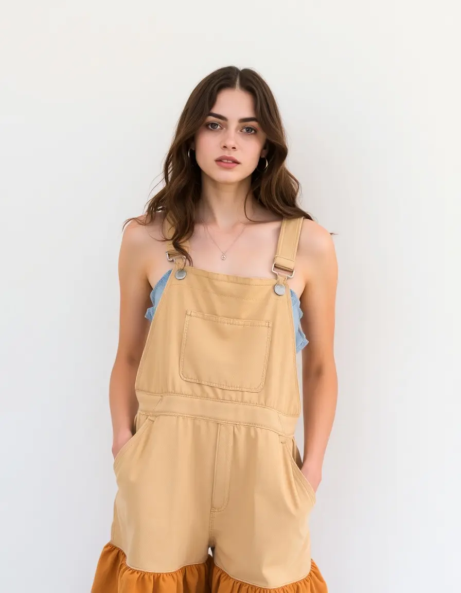 Robe salopette à plusieurs couches