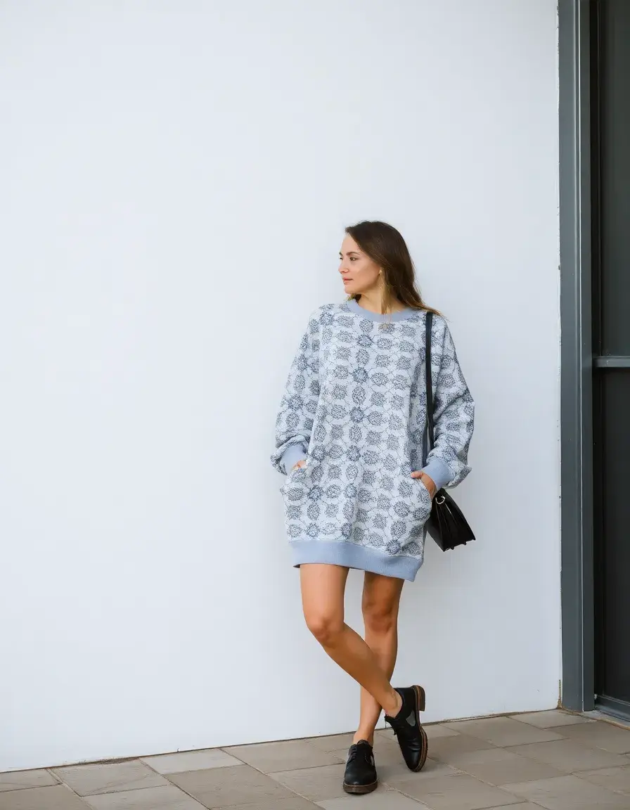 Patterned Sweat Dress - Robe sweat à motifs colorés