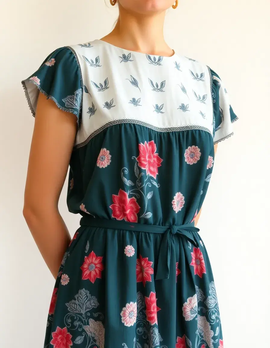 Robe Printed Temoin Dress à fleurs