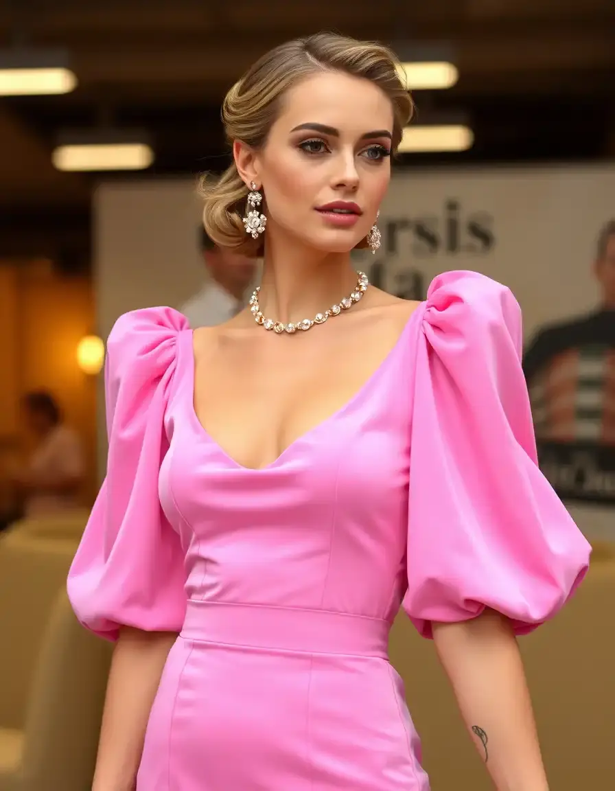 Pink Velours Cocktail - Robe cocktail velours rose