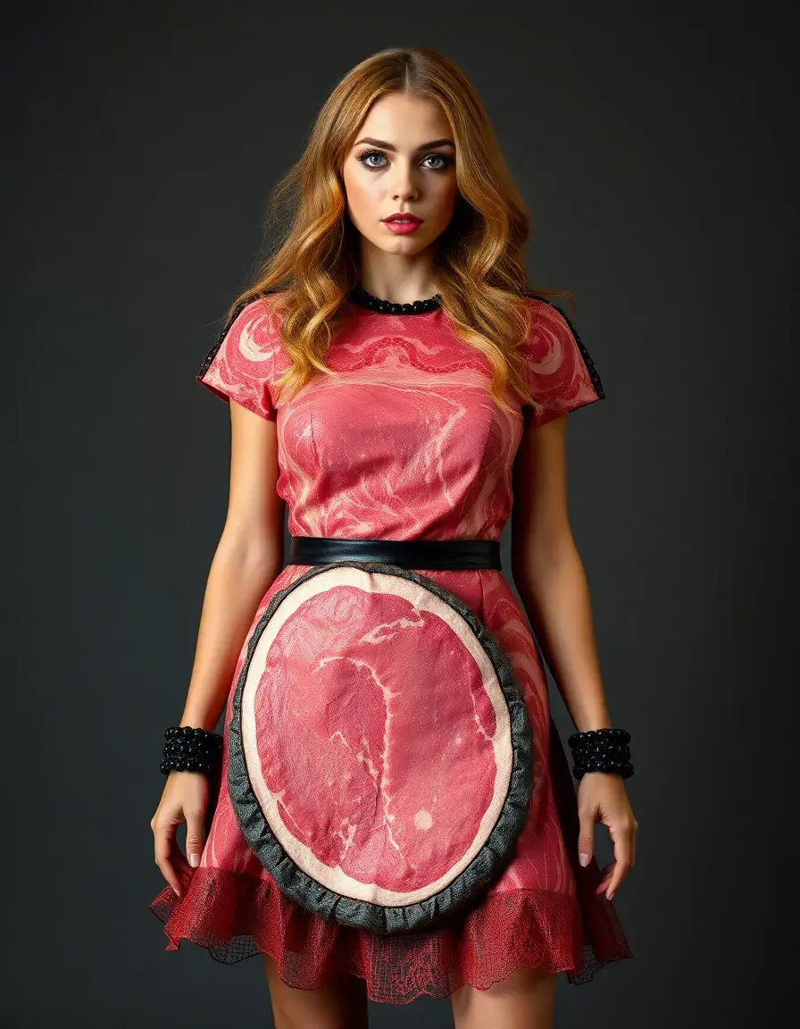 robe viande lady gaga imitation audacieuse