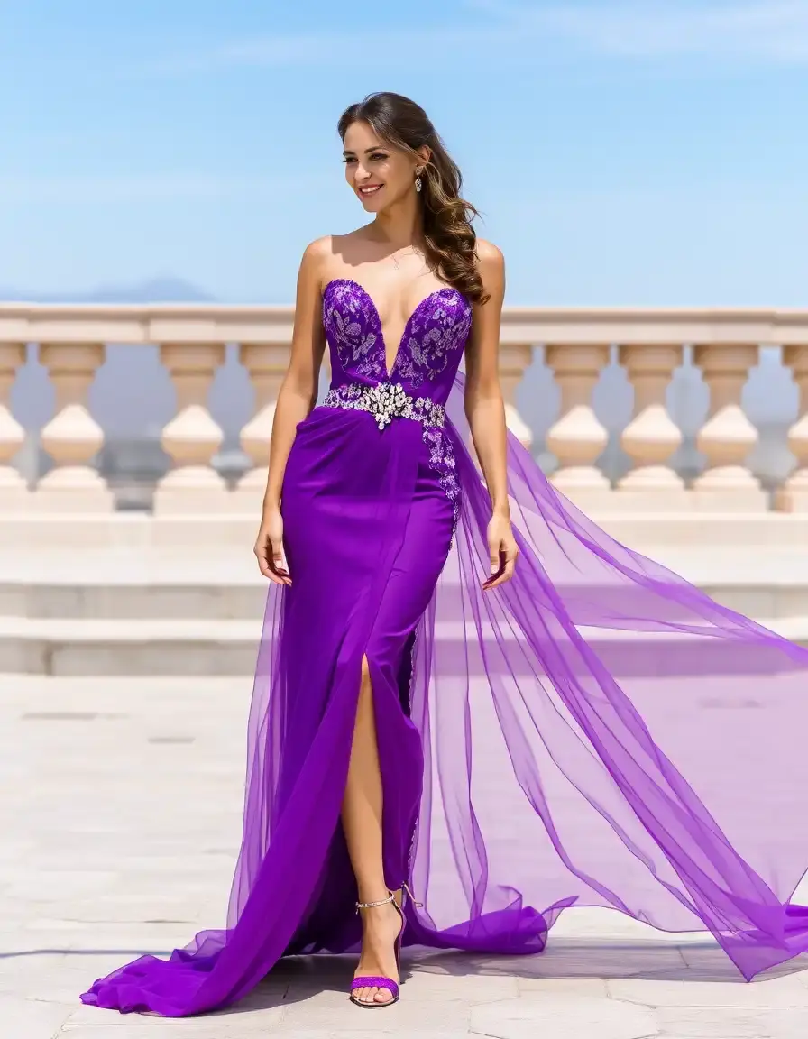Purple Elegant Gown