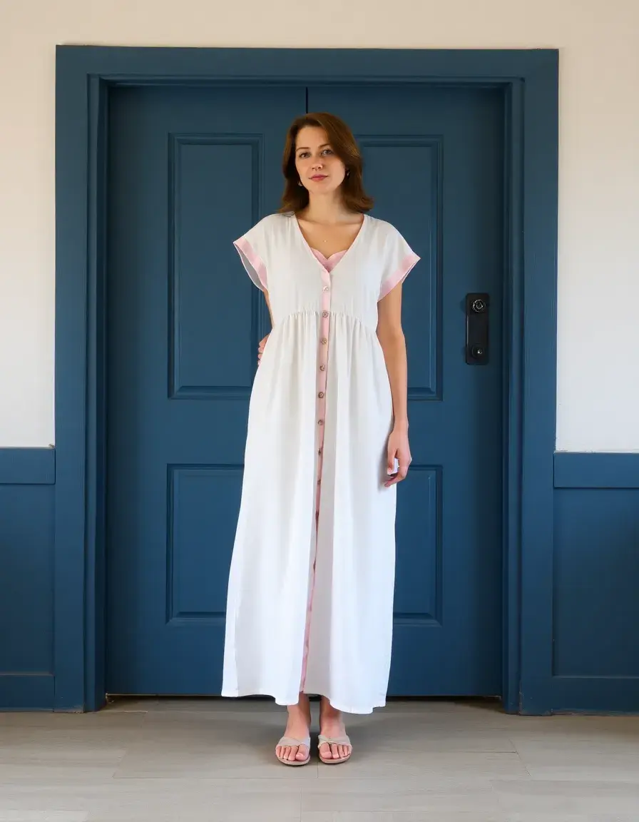 Robe longue en coton léger et confortable