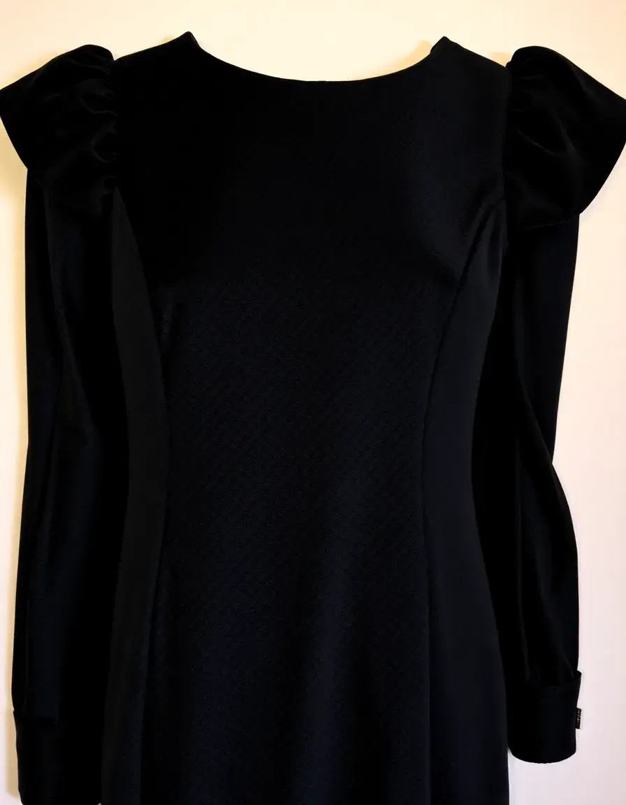 Robe en Velours Noire à manches
