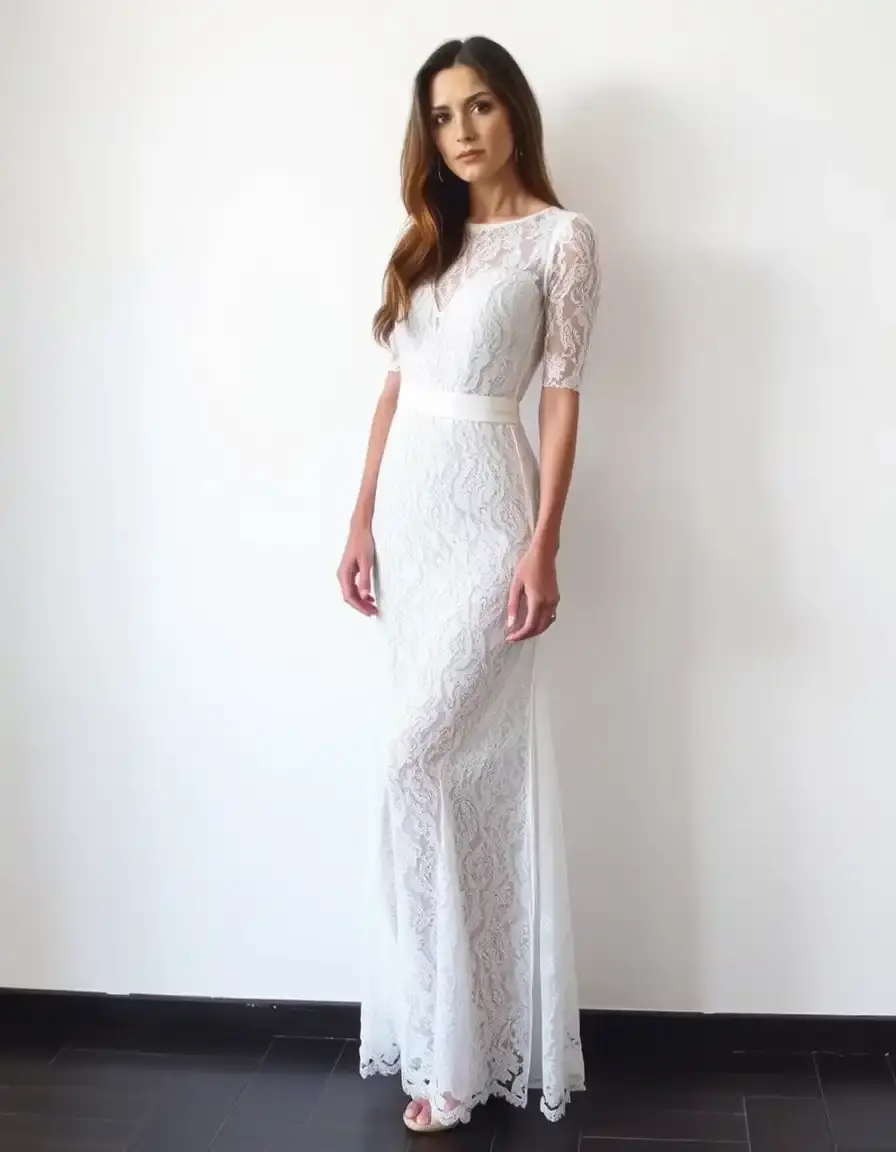 Lace Long Femme - Robe longue en dentelle