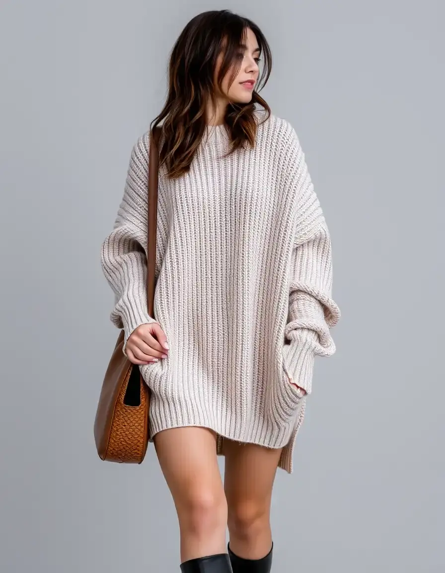 Oversized Sweater Dress - Robe pull oversize