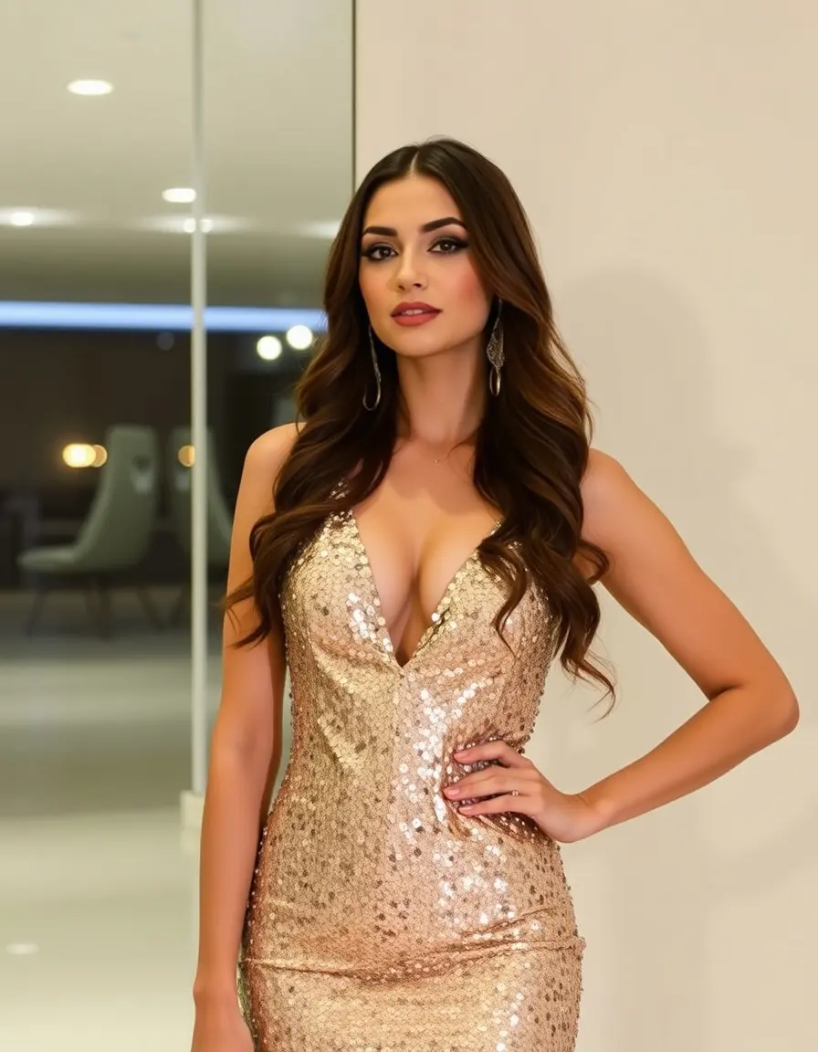 Sequin Evening Outfit paillettes