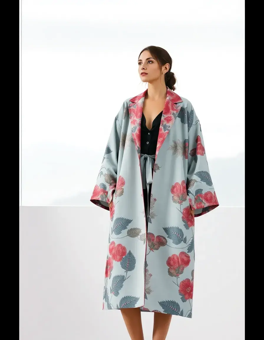 Printed Chemisier Robe - Robe chemise longue imprimée