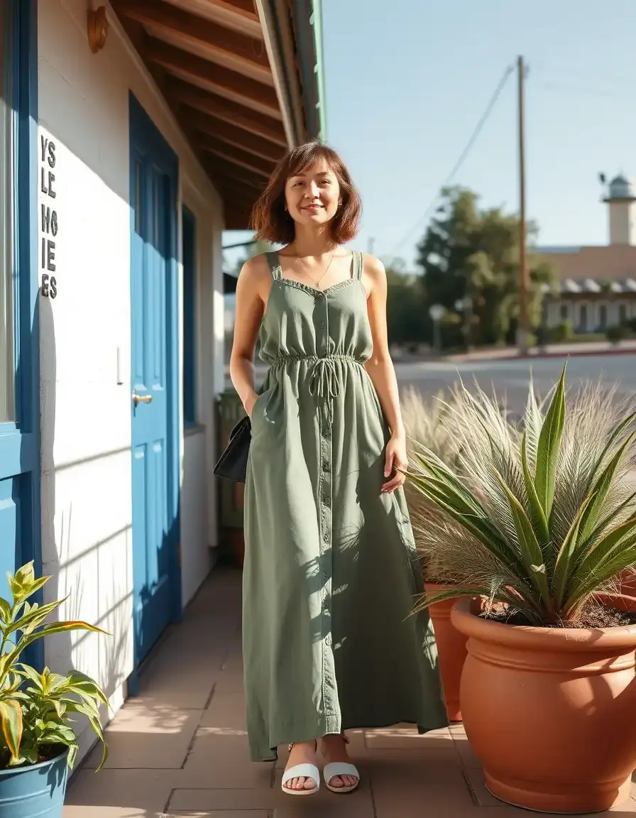 Casual Chemisier Maxi - Robe chemise longue décontractée