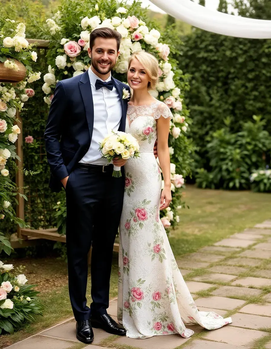 Robe pour mariage invitée fleurie