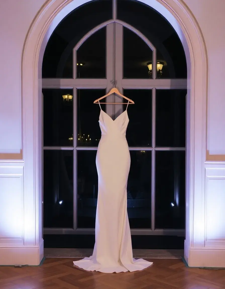 Robe blanche dîner de répétition mariage