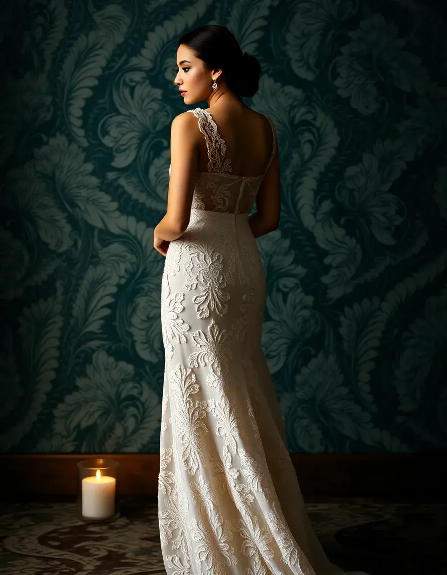 Elegant Dentelle Maxi - Robe maxi longue dentelle fluide