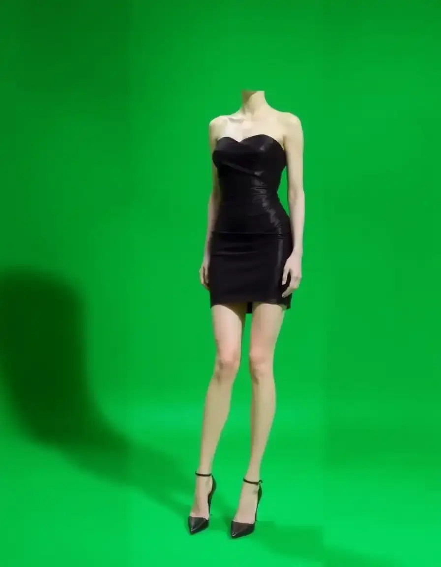 Robe bustier noire cocktail