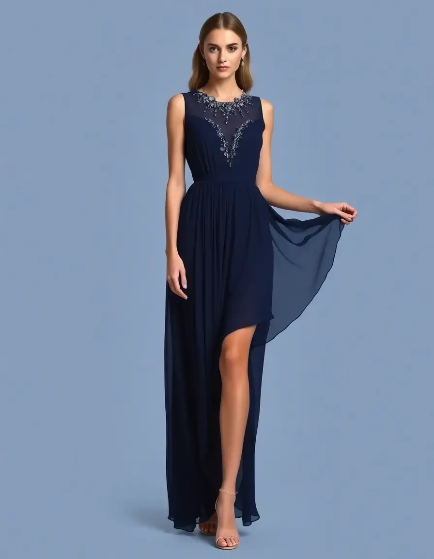 Elegant Chiffon Mother Dress - les plus belles robes de mère de mariée