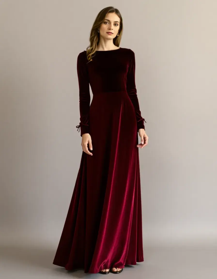 Velvet Mother Evening Dress - les plus belles robes de mère de mariée