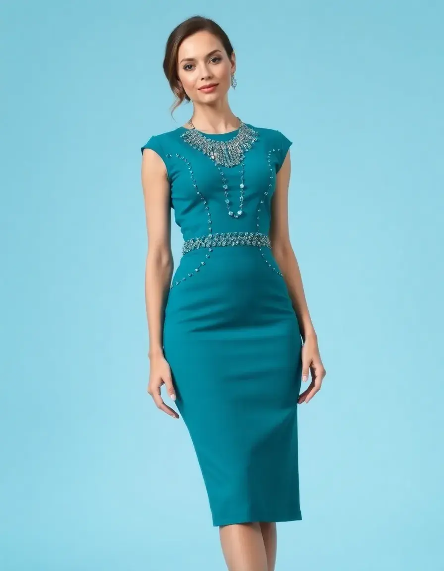 Beaded Sheath Mother Dress - les plus belles robes de mère de mariée