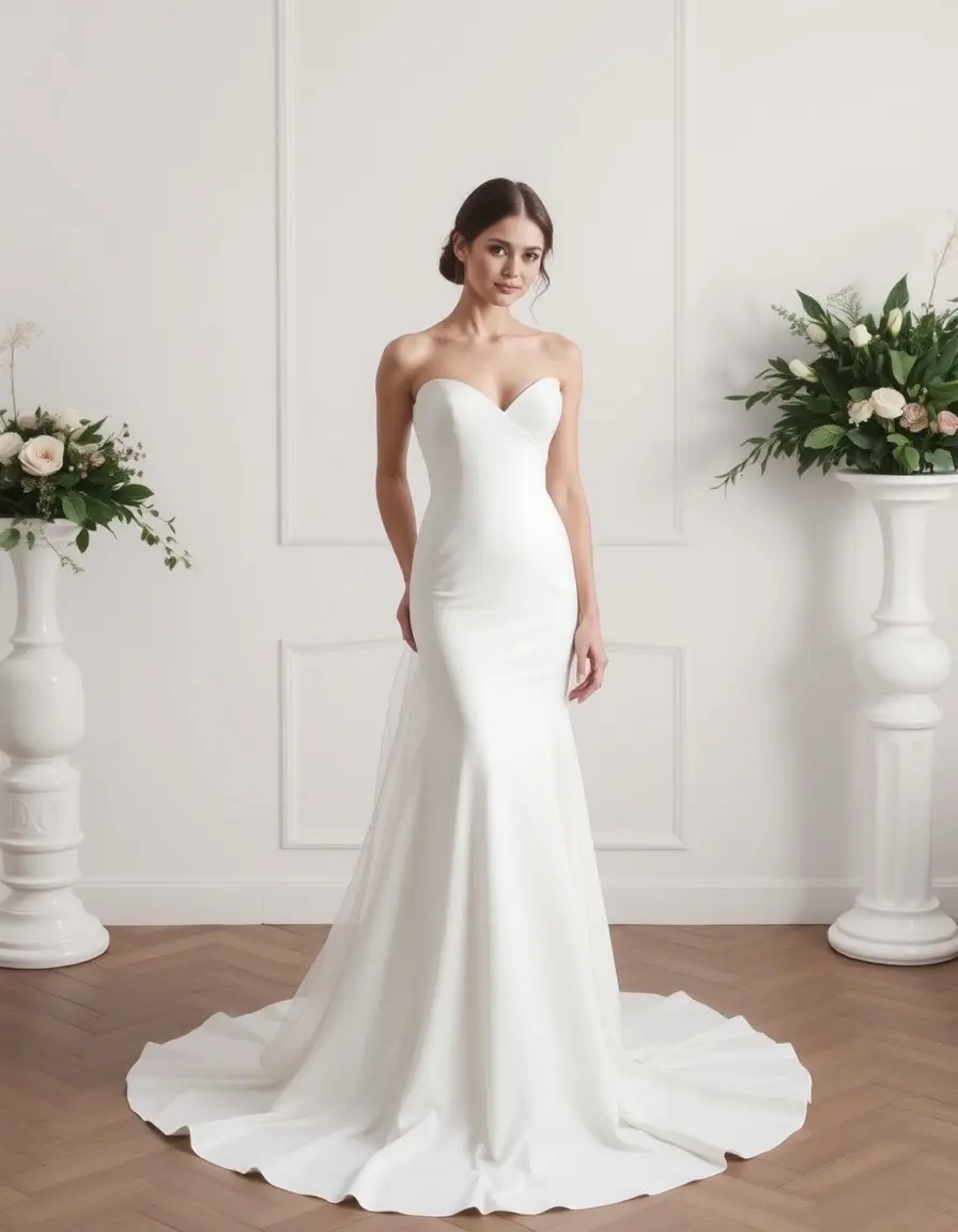 Robe de mariée classique longue blanche
