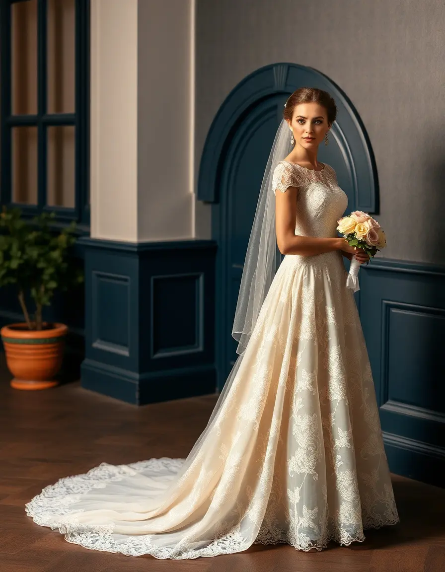 Robe de mariée vintage rétro