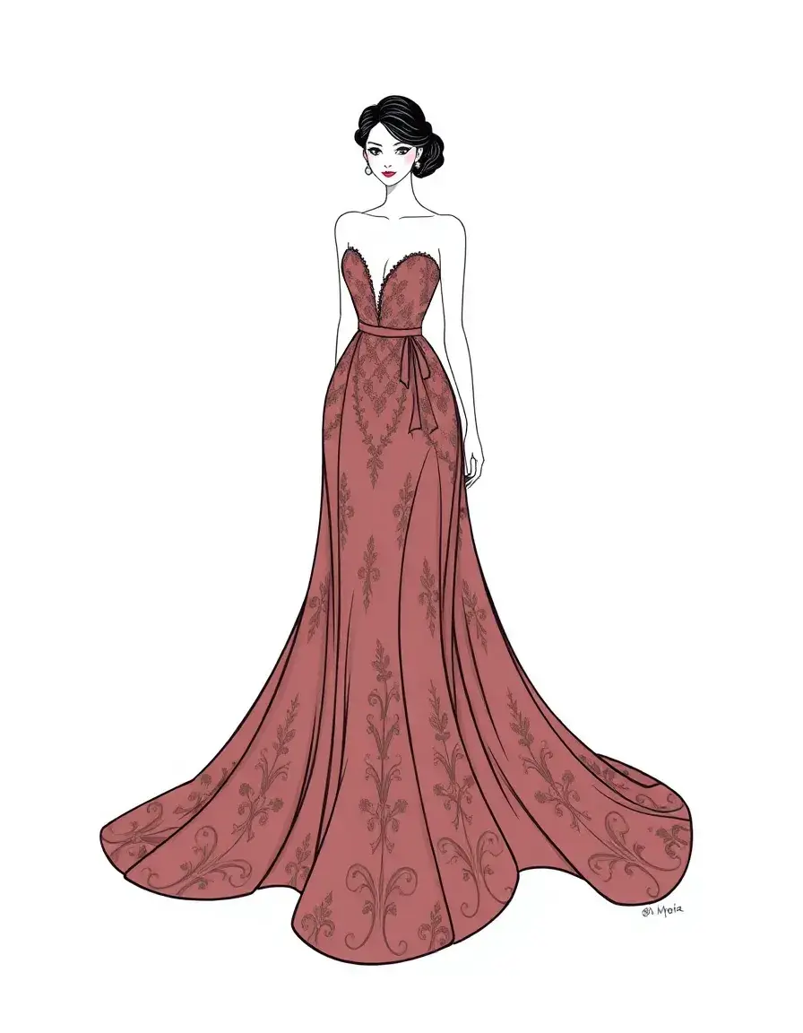 Evening Gown Pattern - Patron robe de soirée