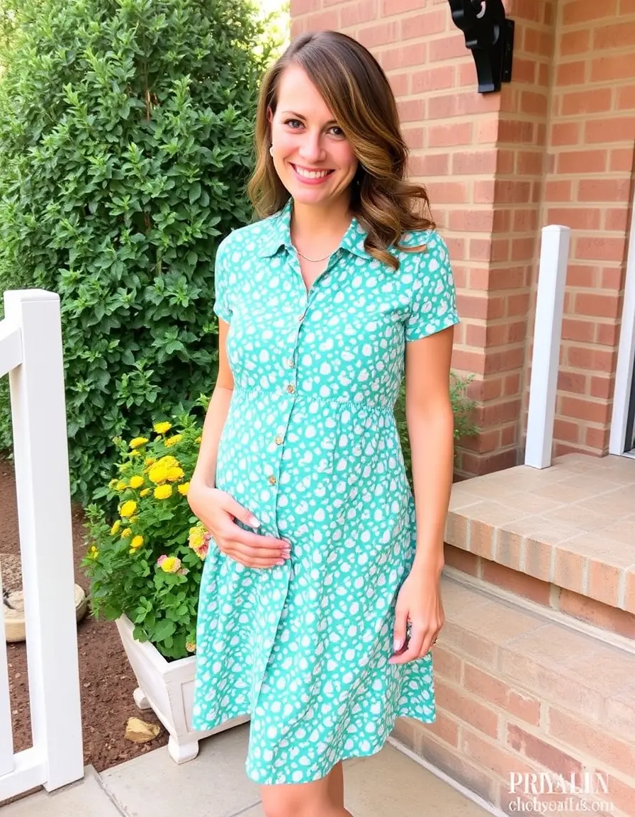 Robe allaitement boutonnée devant