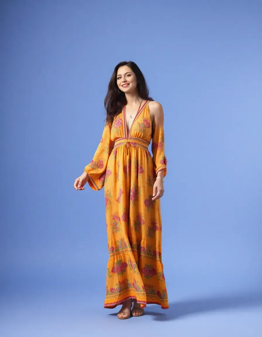Robe Maxi Bohème 70s