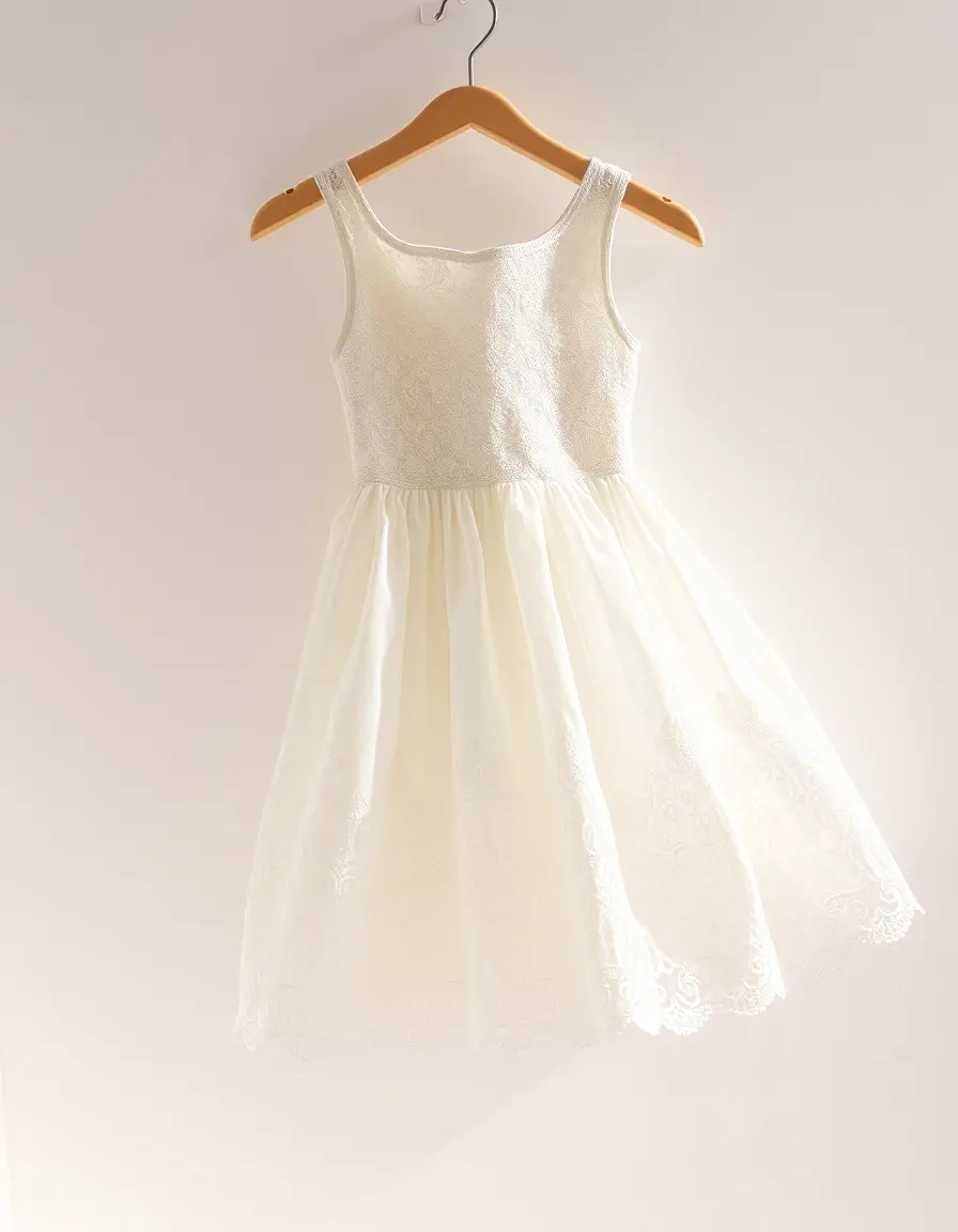 Robe babydoll en dentelle blanche
