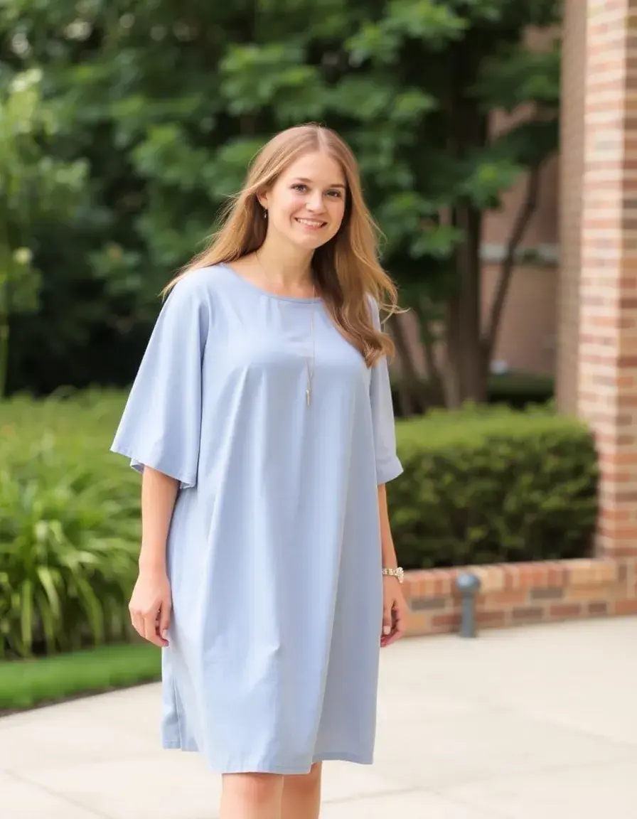 Robe baptême femme coupe droite simple