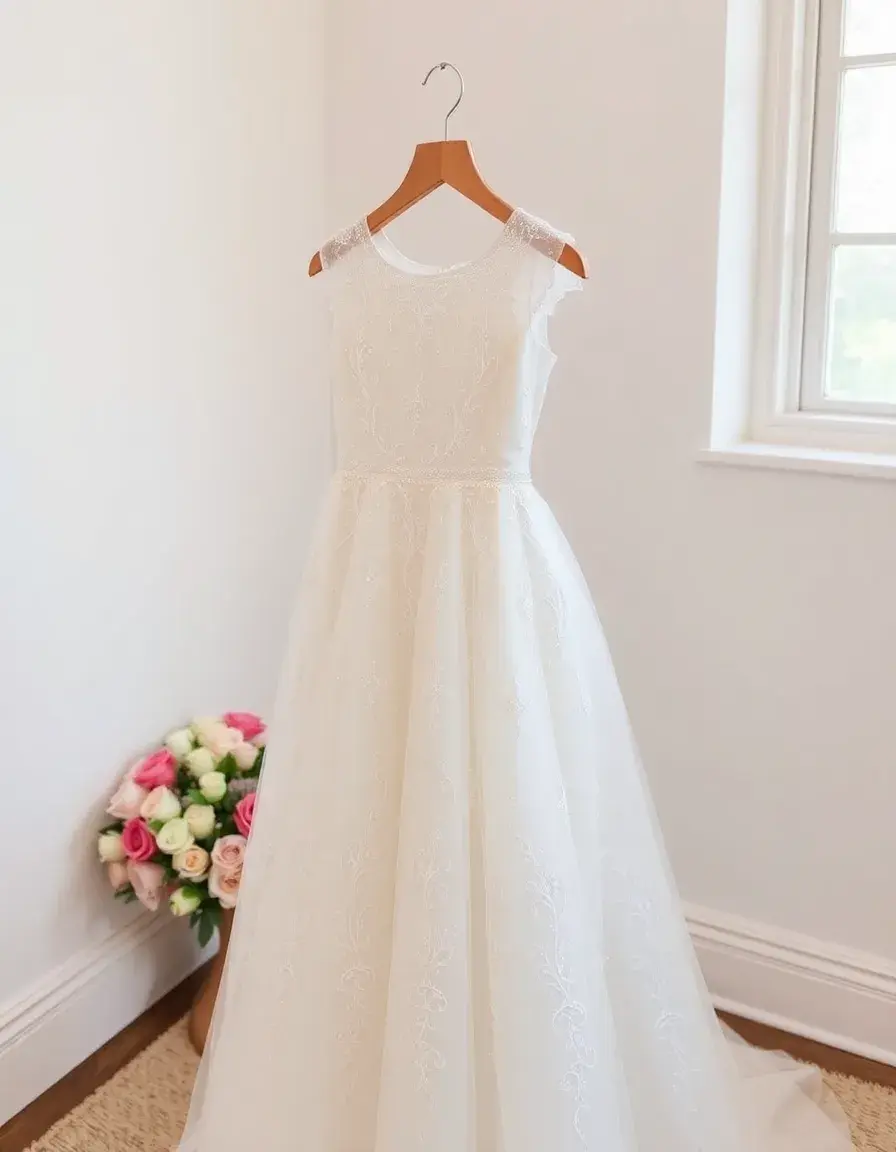 Robe baptême femme avec perles