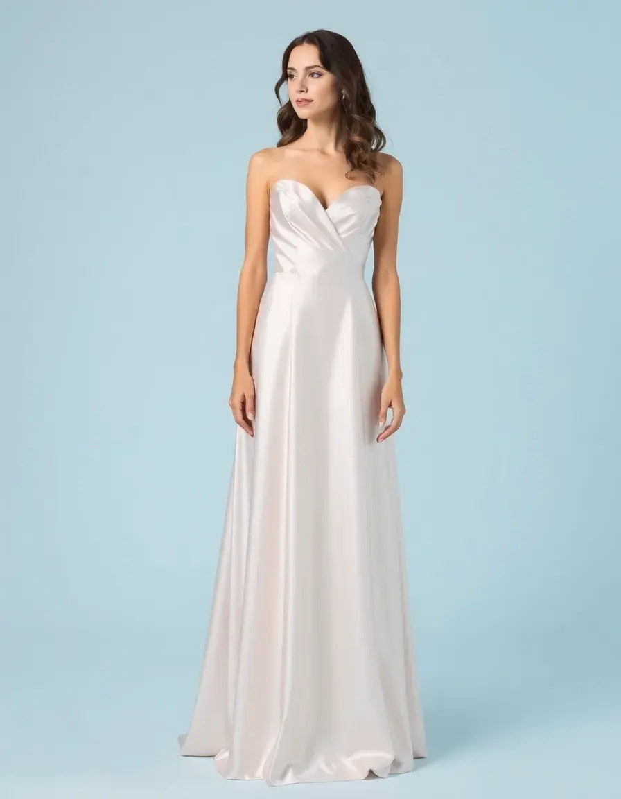 Robe de cérémonie en satin fluide