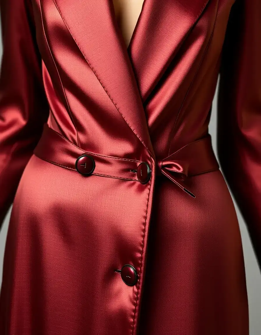 Robe blazer satinée brillante soirée