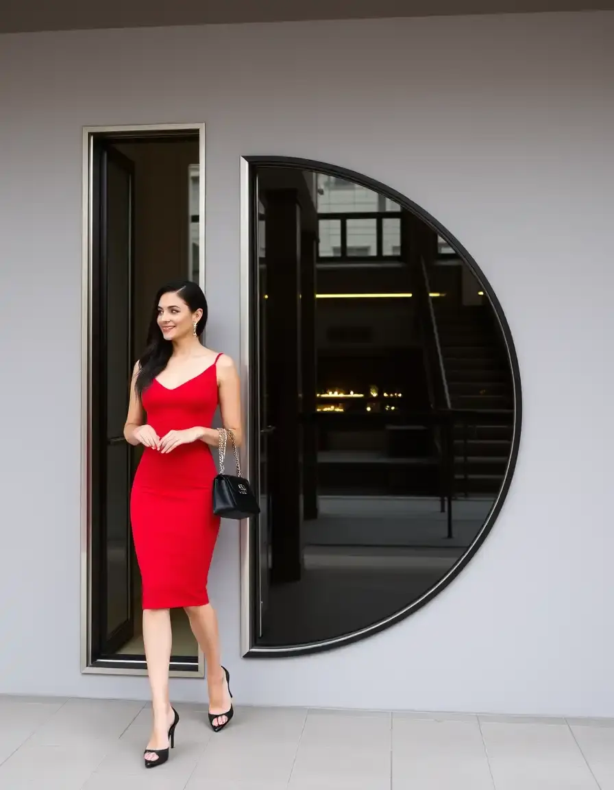 Red Chic Dress ajustée