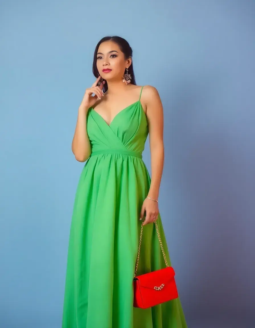 Green Chic Dress vibrante