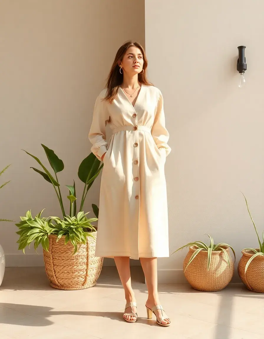 Beige Classy Dress neutre