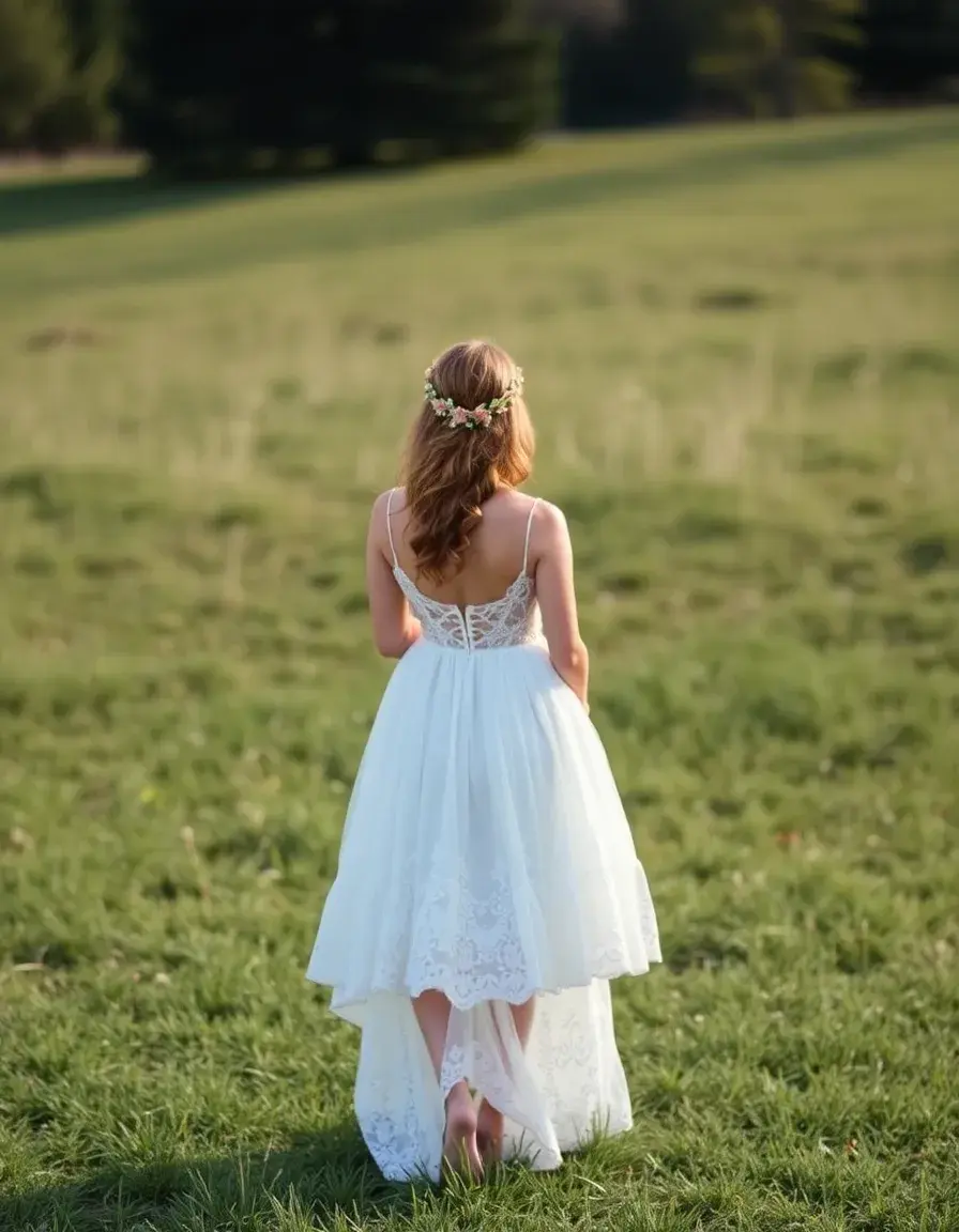 Robe courte mariage style bohème