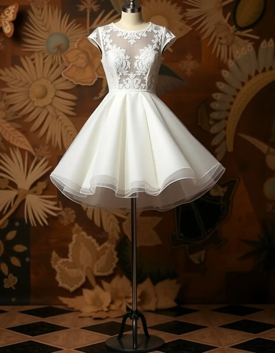 Robe courte mariage style cocktail