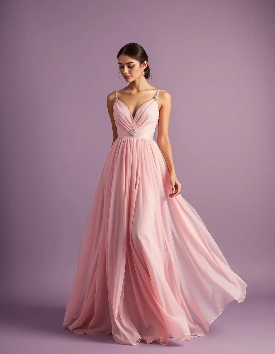 Chiffon Ceremony Dress - Robe en mousseline fluide