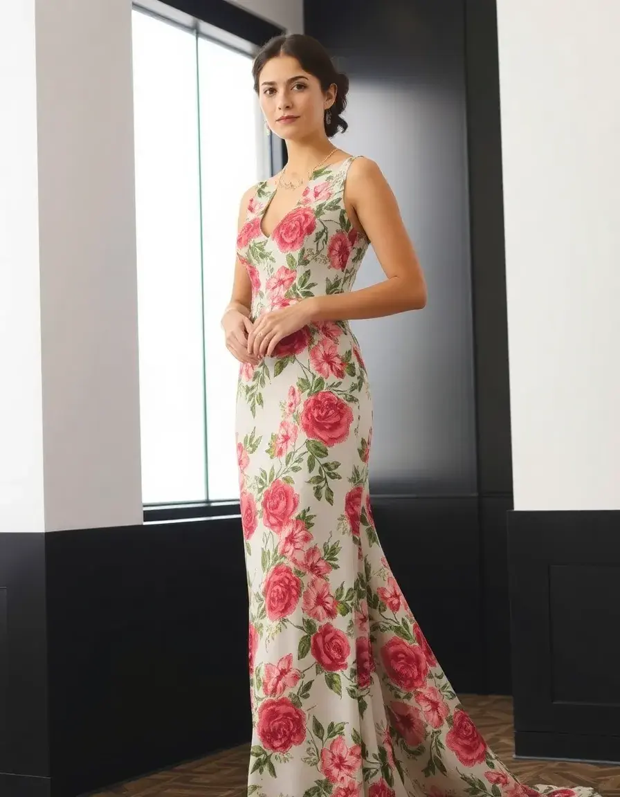 Floral Ceremony Dress - Robe imprimé floral