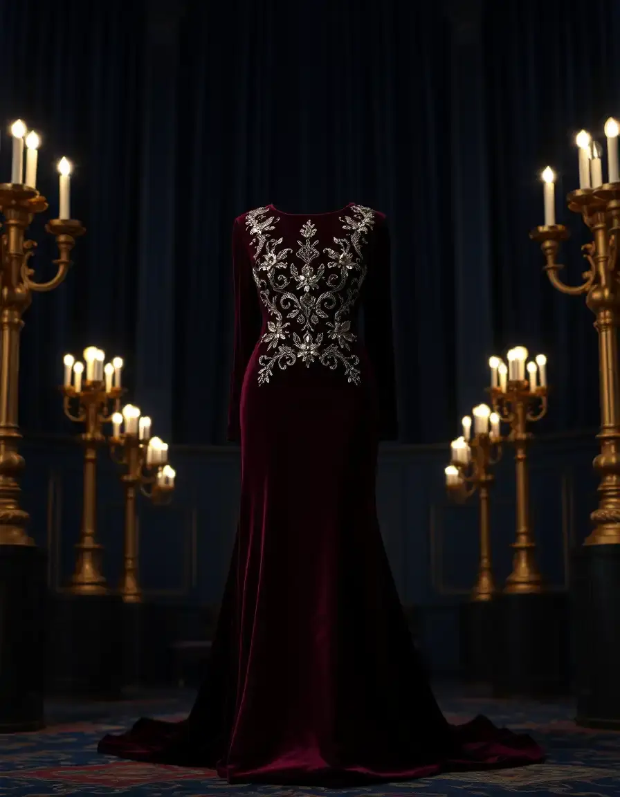 Velvet Ceremony Dress - Robe en velours luxueuse