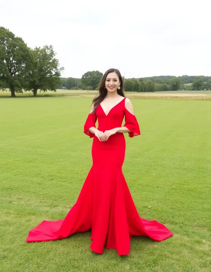 Robe de cérémonie femme chic rouge passion