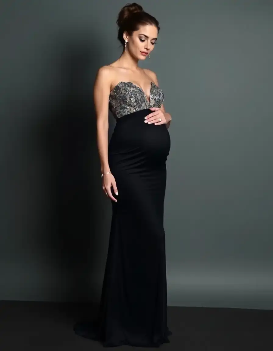 Robe de soirée grossesse élégante pour cérémonie
