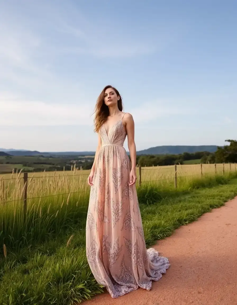 Robe de mariage invitée longue maxi