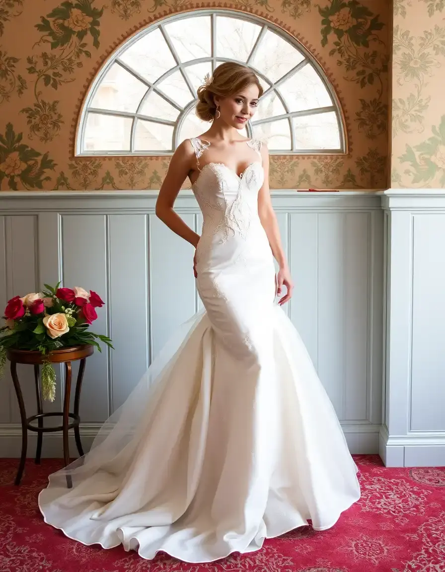 Robe de mariée sirène style vintage rétro