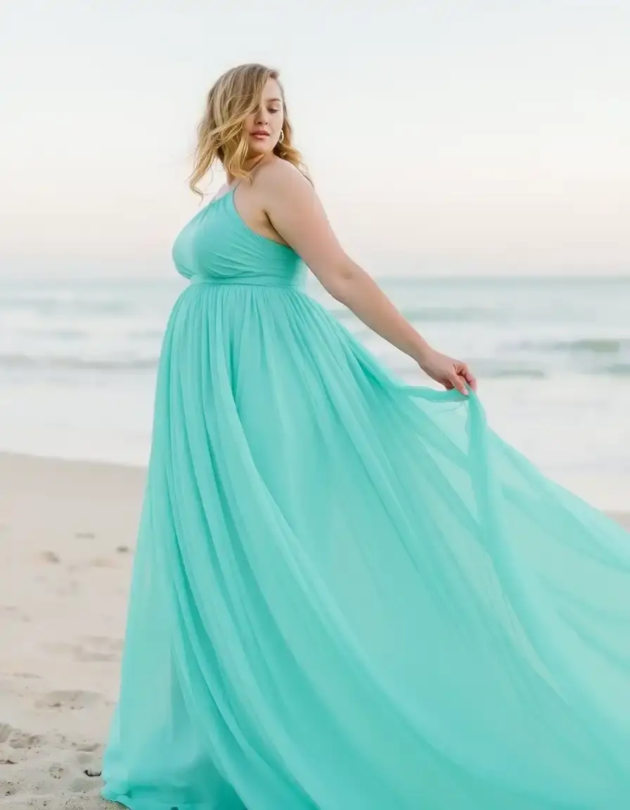 Robe de mariée grande taille pour la plage légère