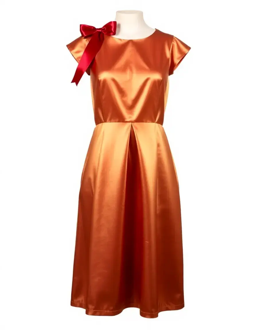 Robe de noël femme en satin brillant